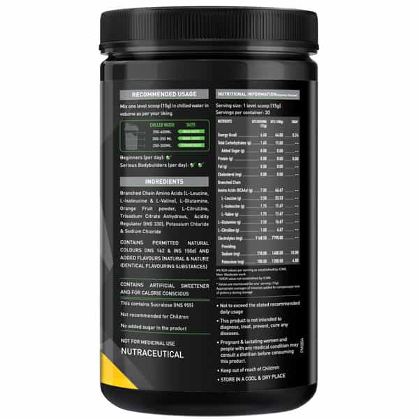 Muscleblaze Bcaa Pro | Powerful Intra Workout (Watermelon | 450 G | 30 Servings)