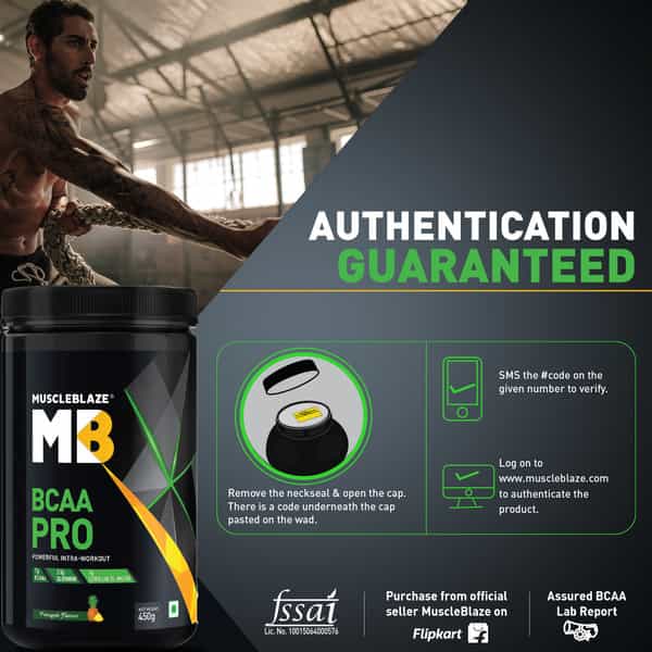 Muscleblaze Bcaa Pro | Powerful Intra Workout (Watermelon | 450 G | 30 Servings)
