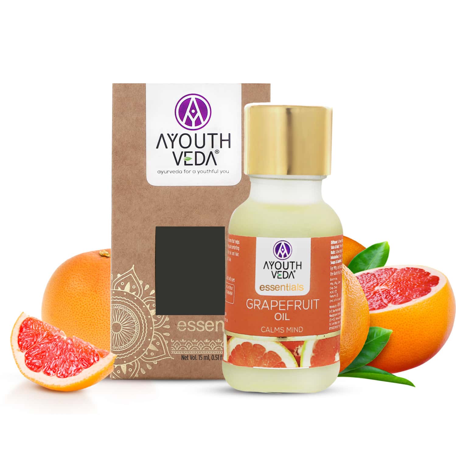 Ayouthveda Grapefruit Essential Oil For Aromatherapy To Uplift Mood & Rejuvenate Skin 15 Gm