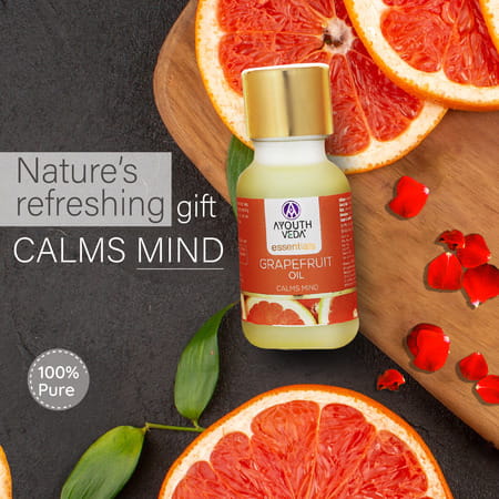 Ayouthveda Grapefruit Essential Oil For Aromatherapy To Uplift Mood & Rejuvenate Skin 15 Gm