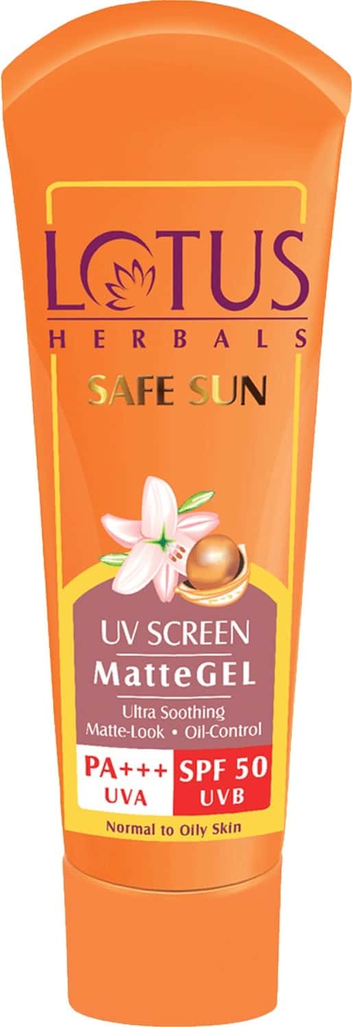 Lotus Herbals Safe Sun Uv Screen Matte Gel Spf 50 Pa+++ - 30 G