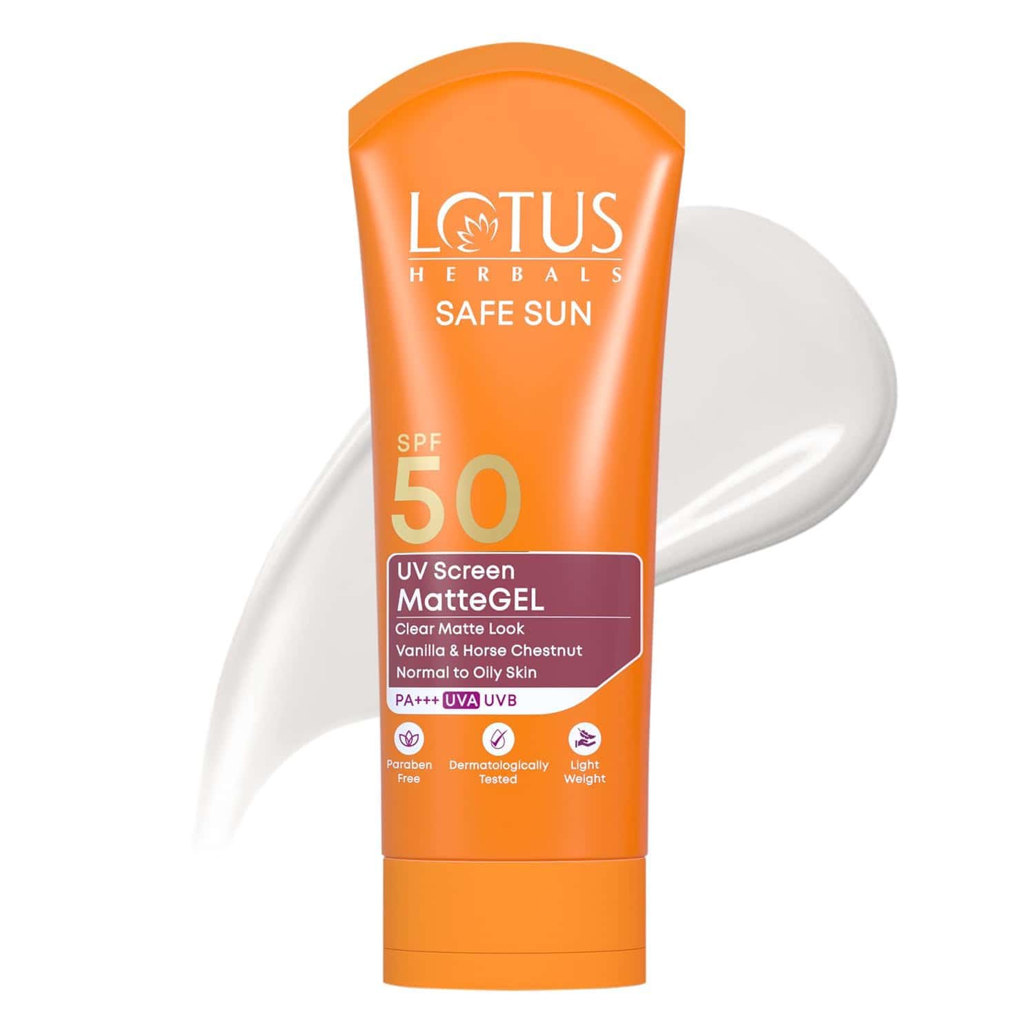 Lotus Herbals Safe Sun Uv Screen Matte Gel Spf 50 Pa+++ - 30 G