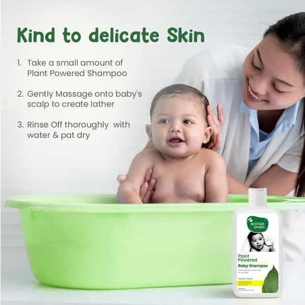 Mother Sparsh Plant Powered Natural Baby Shampoo Gently Nourishes Baby's Scalp & Hair-200Ml