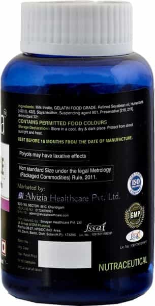 Alvizia Milk Thistle 600Mg - 420Mg Silymarine Multivitamin- 60 Softgel Capsules