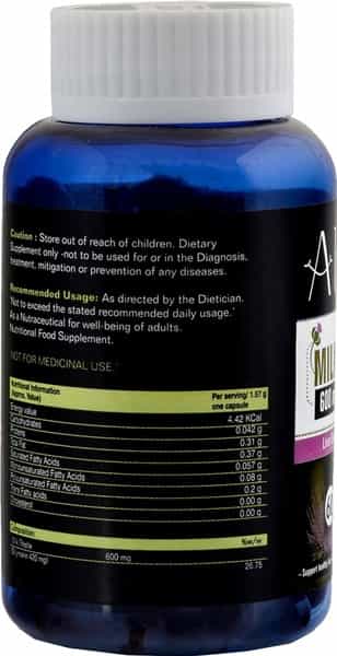 Alvizia Milk Thistle 600Mg - 420Mg Silymarine Multivitamin- 60 Softgel Capsules