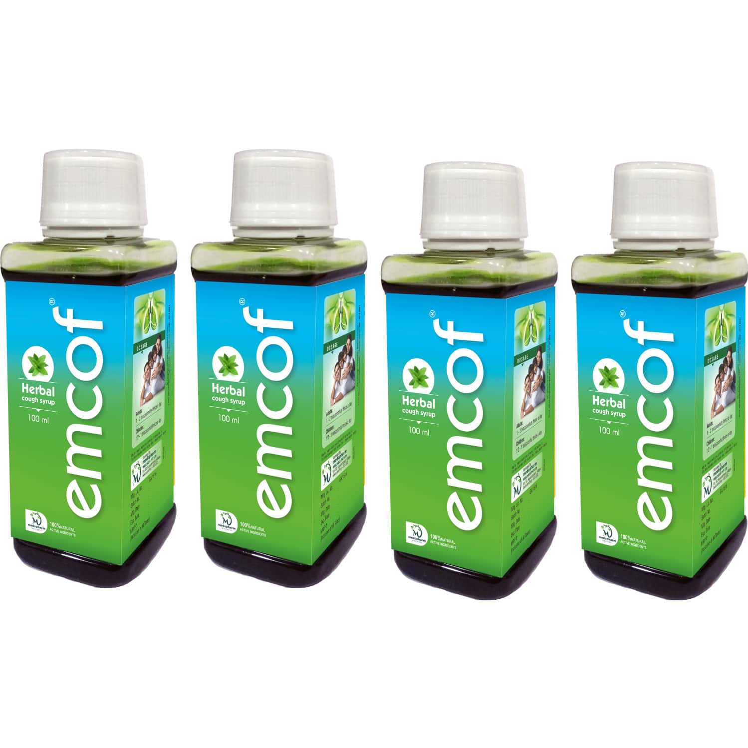 Medopharm Wellness Emcof Herbal Cough Syrup 100ml (Pack Of 4)