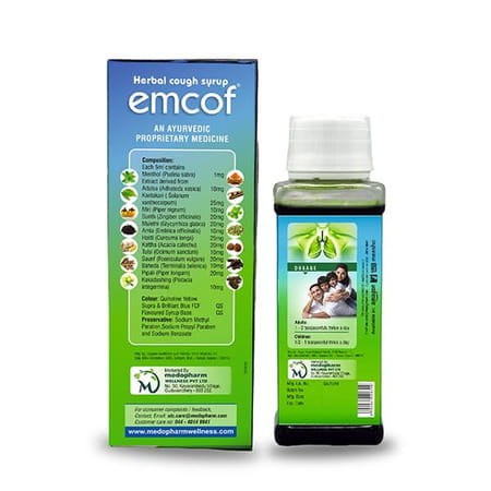 Medopharm Wellness Emcof Herbal Cough Syrup 100ml (Pack Of 4)