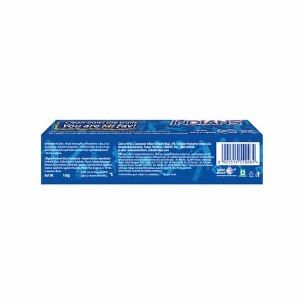 Colgate Maxfresh Blue Spicy Fresh Gel Toothpaste - 160 Gm - Mumbai Indians Special Edition Pack