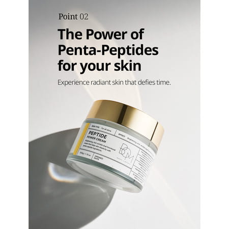 B.o.m Peptide Power Cream - Korean Skincare - For Moisturisation - Hydration - 50G