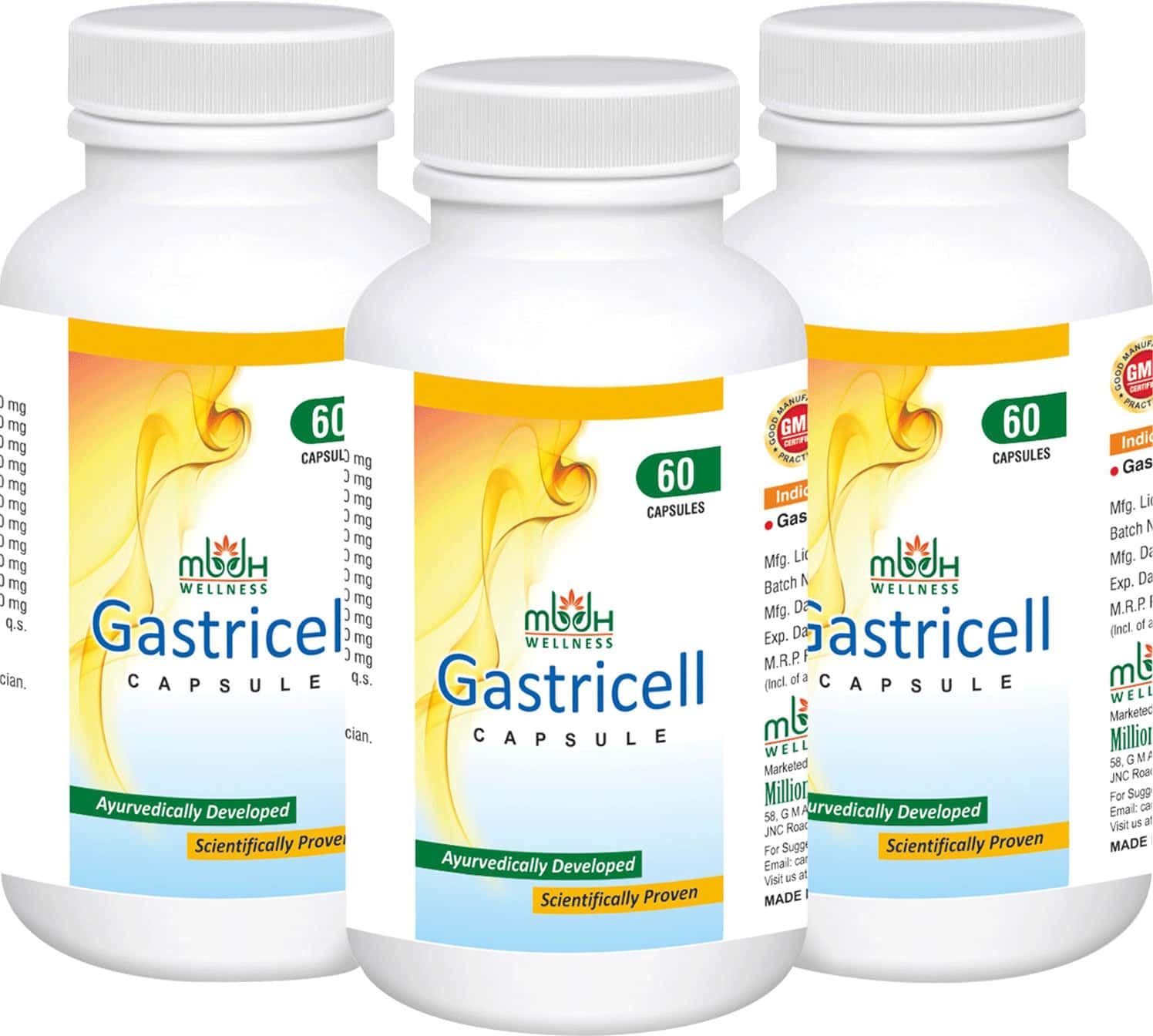 Buy MBDHWELLNESS GASTRICELLAYURVEDIC CAPSULE FOR GAS ACIDITY DYSPESIA
