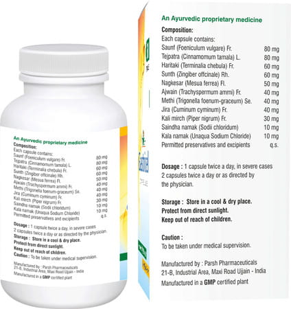 Mbdhwellness Gastricell-Ayurvedic Capsule For Gas Acidity Dyspesia-Jira Ajwain (Pack Of 3)