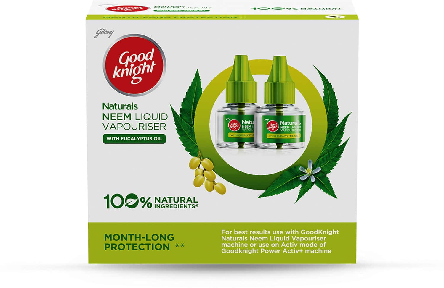 Godrej Good Knight Naturals Neem Liquid Vapouriser Refill - Pack Of 2