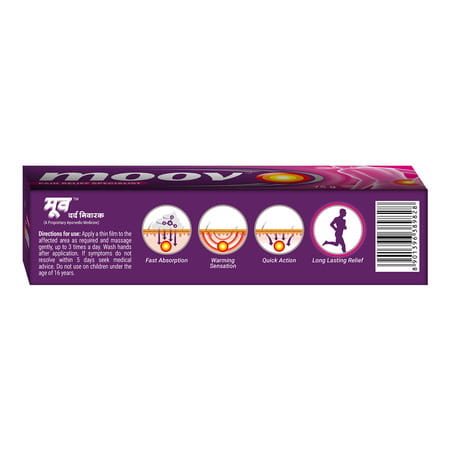 Moov Fast Pain Relief Cream - 75g | Suitable For Back Pain | Muscle Pain | Joint Pain | Knee Pain