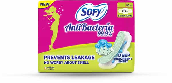 Sofy Antibacteria Extra Long Sanitary Pads -30 Pads