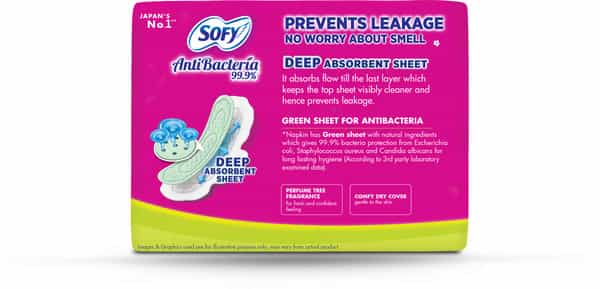 Sofy Antibacteria Extra Long Sanitary Pads -30 Pads