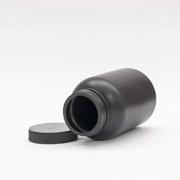 Patco - 200Ml Black Hdpe Empty Bottle For Capsules & Tablets - For Ayurvedic Powder Storage (25 Pcs)