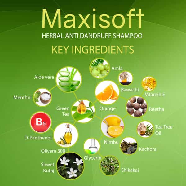 Maxisoft Herbal Anti-Dandruff Shampoo | For All Skin Types | Tube | 100 Ml | Pack Of 2