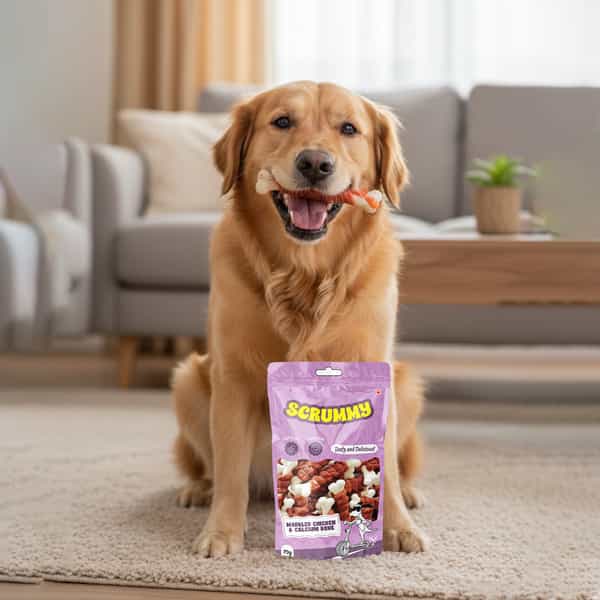 Scrummy Marbled Chicken Wrapped Calcium Bone Dog Treats | 70 G