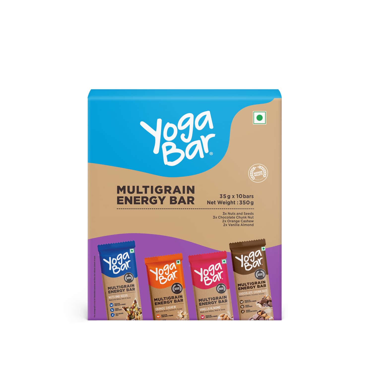 Yoga Bar Energy Bars Variety Pack Of 10