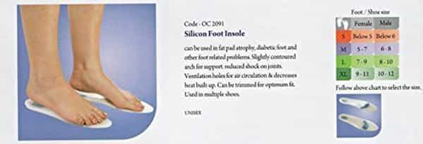 Flamingo Silicon Foot Insole Size Xtra Large