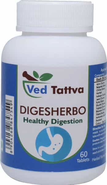 Ved Tattva Diges Herbo 60 Tablets Natural Supplement For Healthy Digestion Tablets (Pack Of 5)