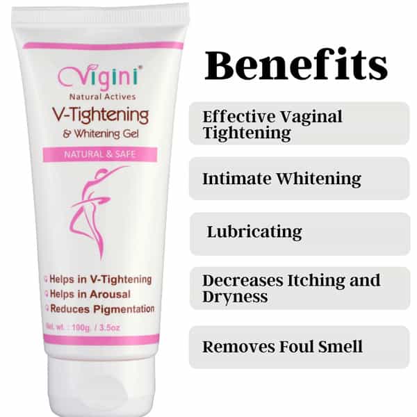 Vigini Vaginal Intimate Private Part Lightening Water Based Lubricant Lube Gel + V Tightening Cream 