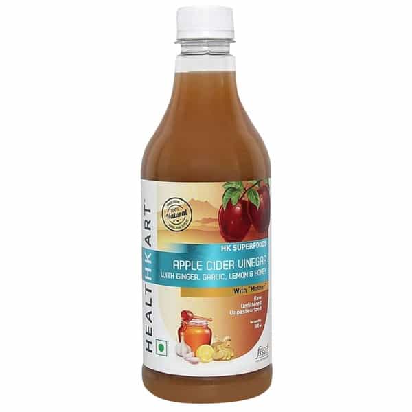 Healthkart Apple Cider Vinegar With Mother Unflavoured Juice 500 Ml
