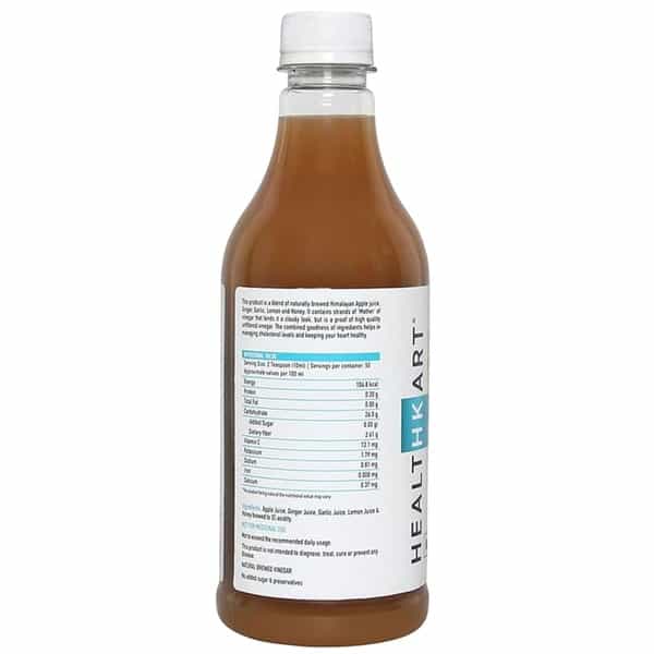 Healthkart Apple Cider Vinegar With Mother Unflavoured Juice 500 Ml