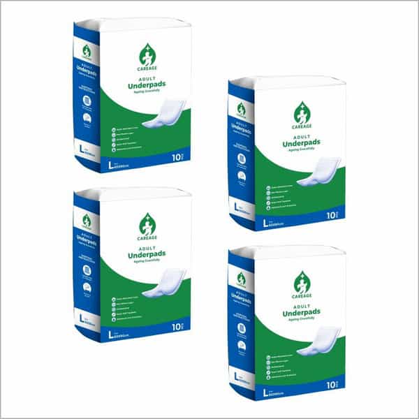 Careage Premium Adult Underpads | Large 60 X 90 Cm | (40 Pieces) Adult Diapers - L
