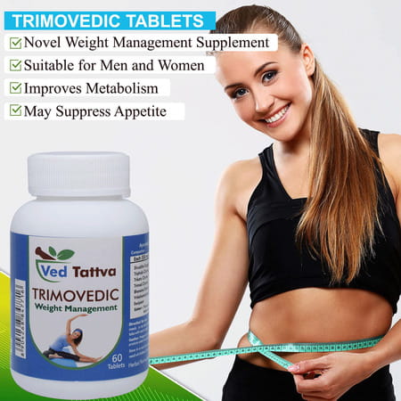 Ved Tattva Trimo Vedic 60 Tablets - Natural Supplement For Weight Management (Pack Of 4)
