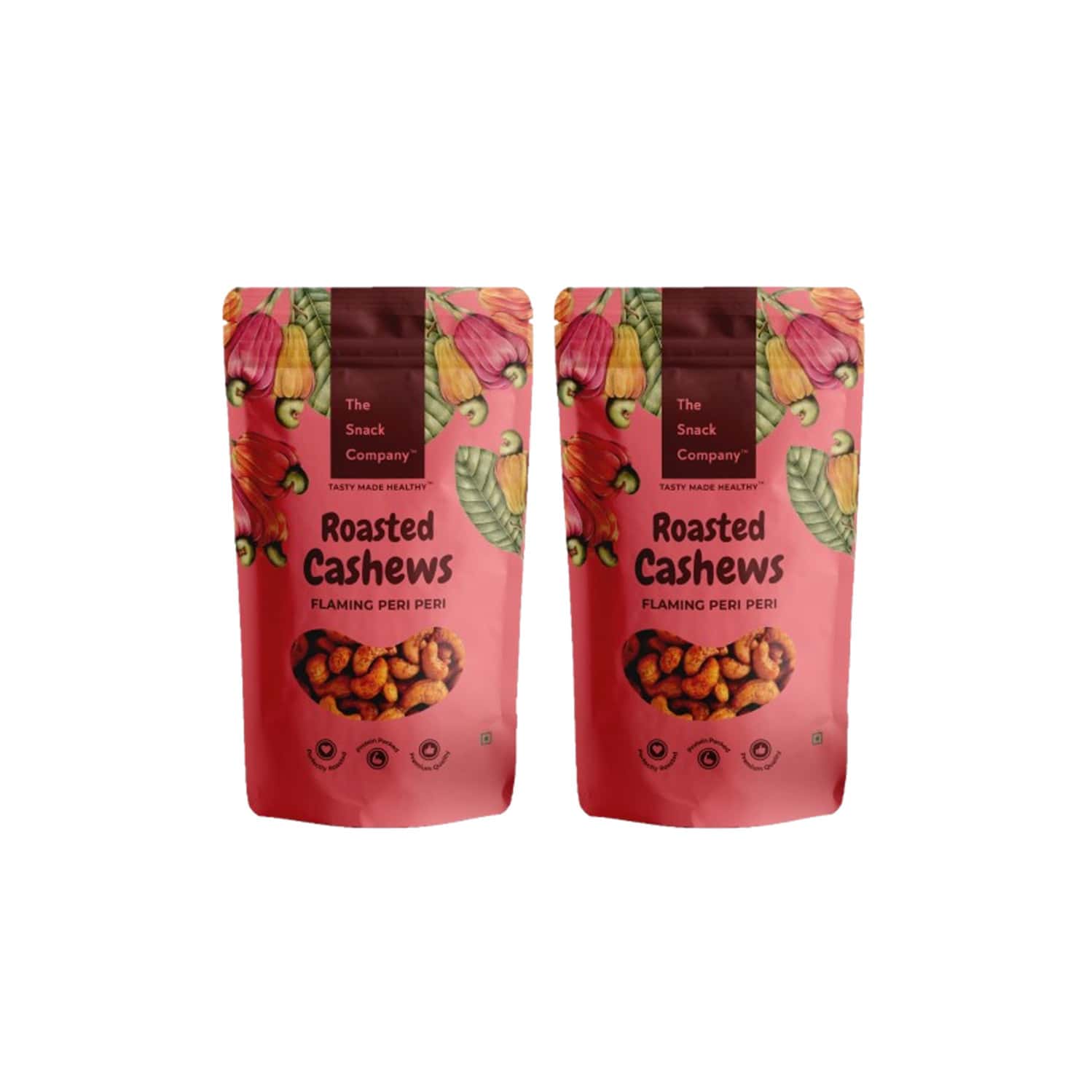 The Snack Company Roasted Cashews - Peri Peri 125g X Pack Of 2
