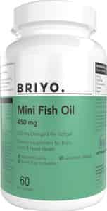 Briyo Fish Oil Mini (450 Mg Size) -60 Softgels - 71.39% Omega 3 (320 Mg Omega 3) Per 450 Mg Capsule