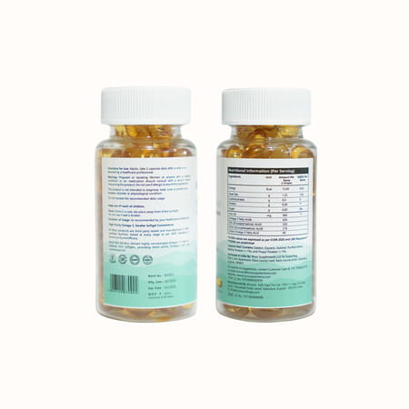 Briyo Fish Oil Mini (450 Mg Size) -60 Softgels - 71.39% Omega 3 (320 Mg Omega 3) Per 450 Mg Capsule