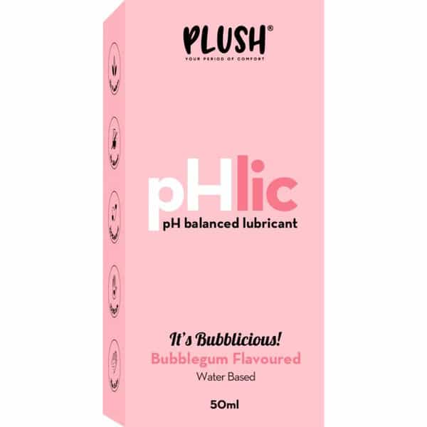 Plush Phlic Water Based & Ph Balanced Lubricant| Bubblegum Flavoured Lubricant (50 G)
