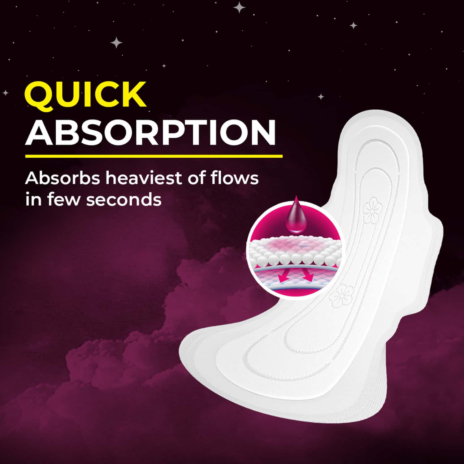 Buy PAREE SUPER NIGHTS SANITARY PADS WITH DOUBLE FEATHER FOR HEAVY FLOW