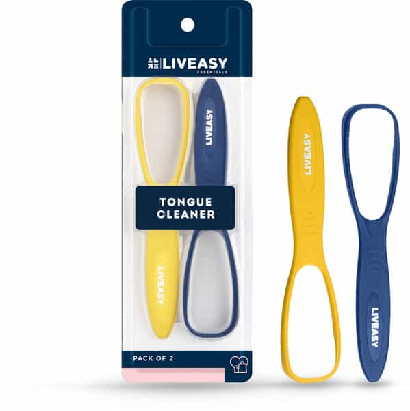 Liveasy Tongue Cleaner - Pack Of 2 - Removes All Particles & Freshens Mouth