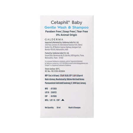 Cetaphil Baby Gentle Wash & Shampoo 50ml