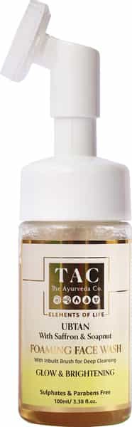 Tac - The Ayurveda Co.ubtan Foaming Face Wash With Saffron And Soapnut - 100 Ml