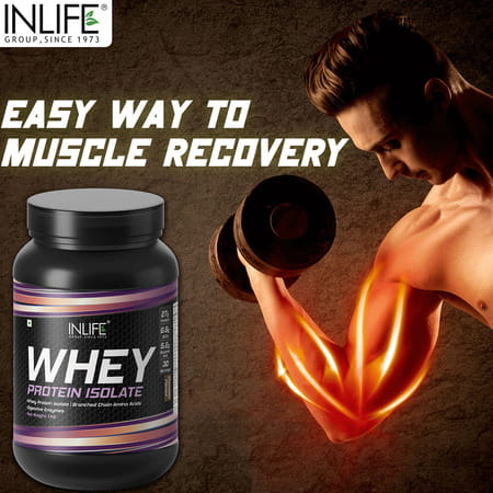 Inlife 100% Isolate Whey Protein Powder Supplement 27 Grams Protein Per Serving (Chocolate 1kg)