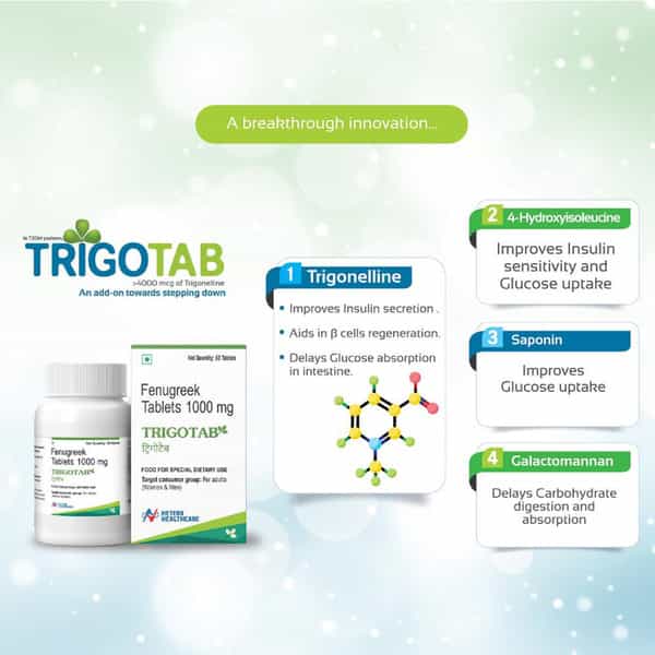 Trigotab Fenugreek Seed Extract Powder Tablets Bottle Of 60