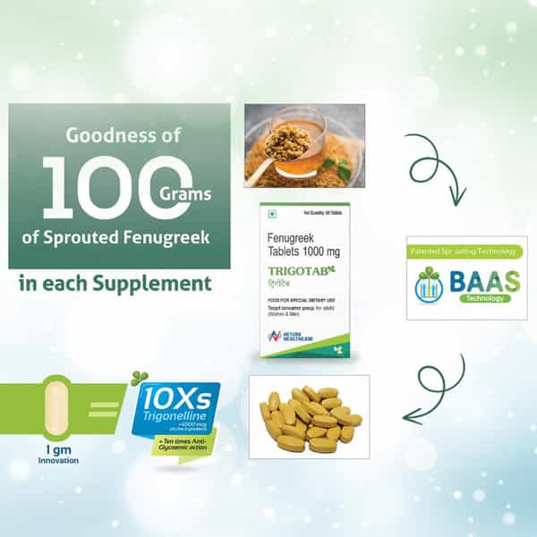 Trigotab Fenugreek Seed Extract Powder Tablets Bottle Of 60
