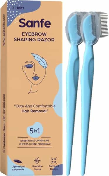Sanfe Eyebrow Shaping Razor - Pack Of 2 For Groomed Eyebrows