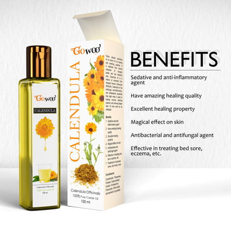 Pack Of 2 Rose Essential Oil & Calendula Carrier Oil - 100% Pure Natural & Undiluted