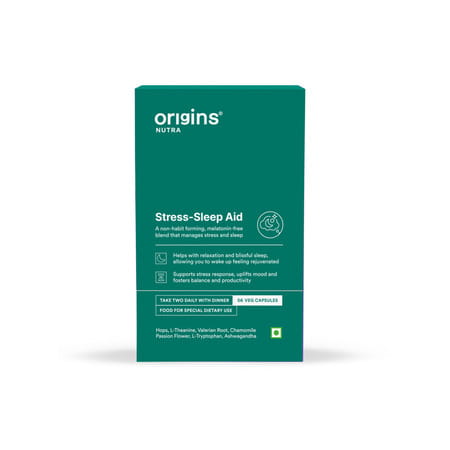 Origins Nutra Stress-Sleep Aid Capsules | Shoden Ashwagandha For Stress Relief -56 Capsules