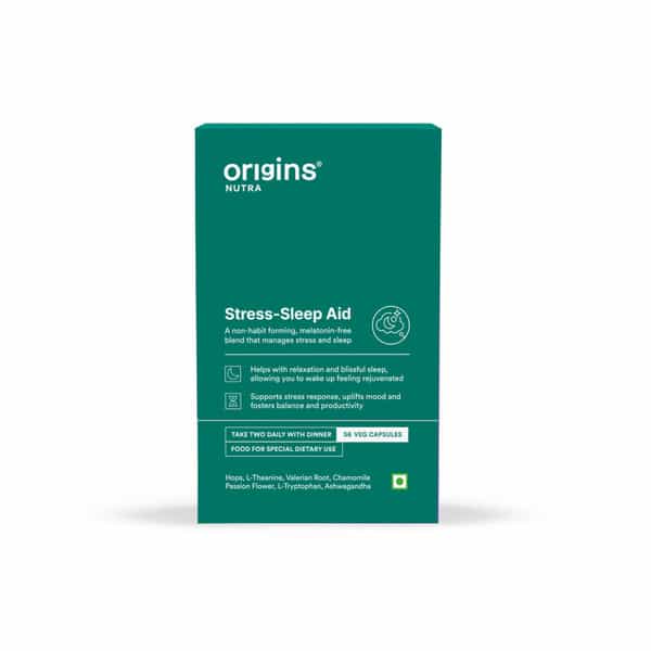Origins Nutra Stress-Sleep Aid Capsules | Shoden Ashwagandha For Stress Relief -56 Capsules