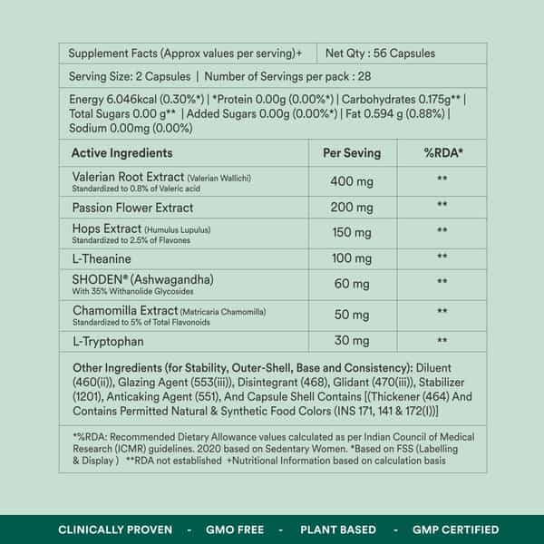Origins Nutra Stress-Sleep Aid Capsules | Shoden Ashwagandha For Stress Relief -56 Capsules