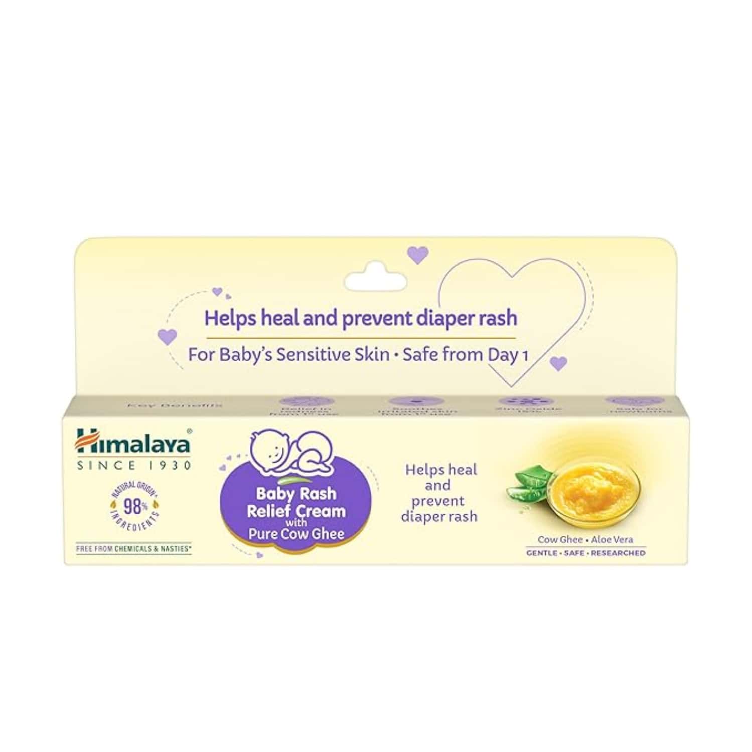 Himalaya Baby Rash Relief+ Pure Cow Gee Cream 20 Gm