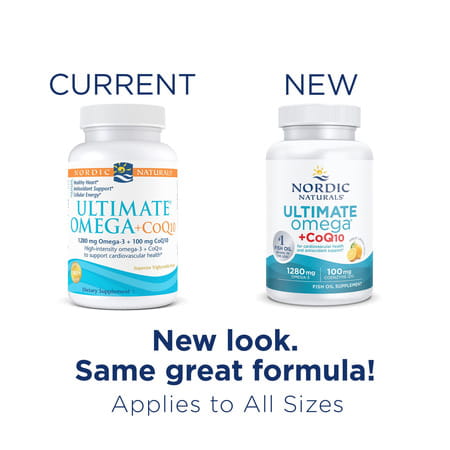 Nordic Naturals Ultimate Omega + Coq10 Omega 3 Fish Oil & Ubiquinol Lemon Flavour 120 Softgel
