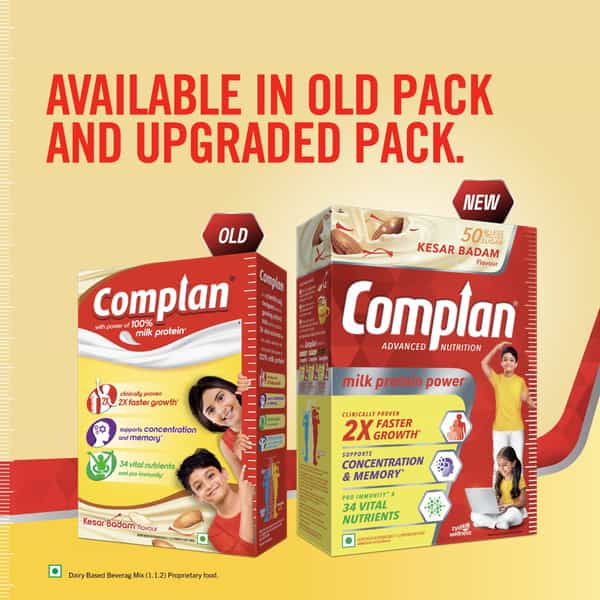Complan Nutrition Drink Kesar Badam Flavour Box 500 Gm