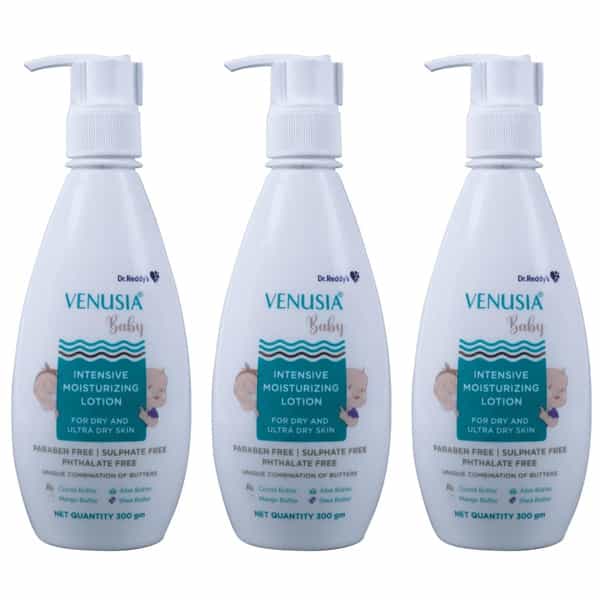 Venusia Baby Intensive Moisturizing Lotion | 300 Gm | Pack Of 3
